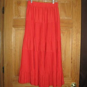 Outback Red Orange Maxi Skirt